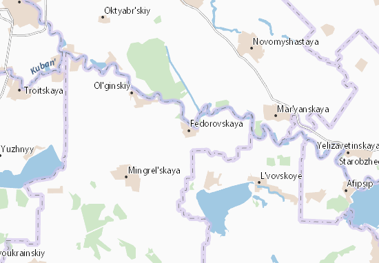 Karte Stadtplan Fedorovskaya