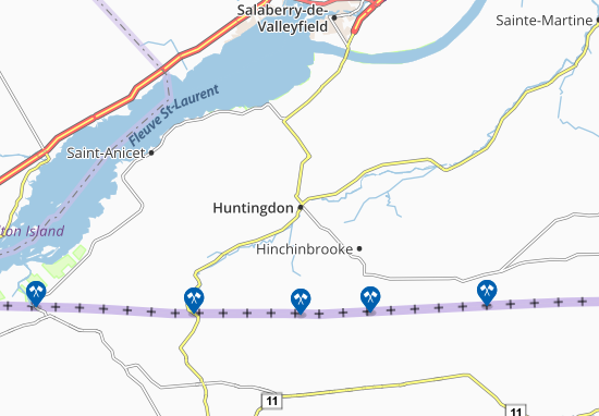Mapa Huntingdon