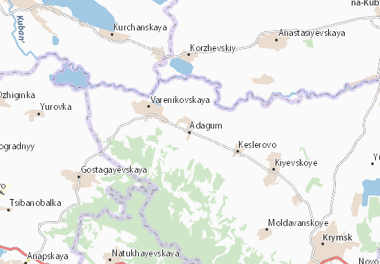 Karte Stadtplan Adagum