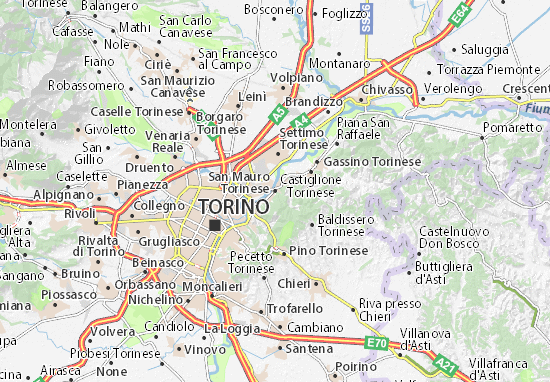Mapa San Mauro Torinese