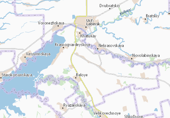 Kaart Plattegrond Yelenovskoye