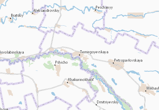 Kaart Plattegrond Temirgoyevskaya