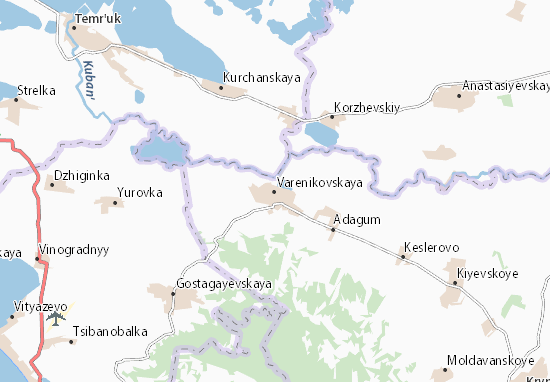 Karte Stadtplan Varenikovskaya