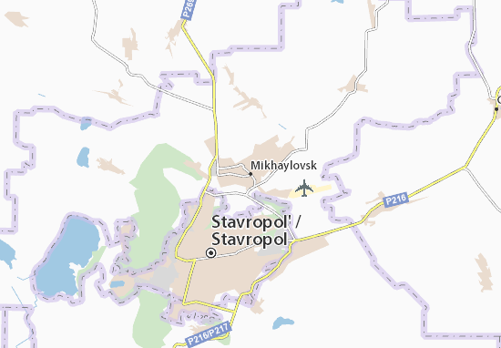 Kaart Plattegrond Mikhaylovsk