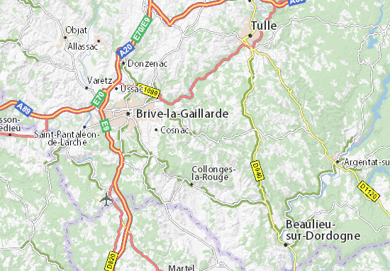 Kaart Plattegrond Lanteuil