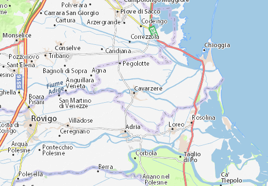 Karte Stadtplan Cavarzere