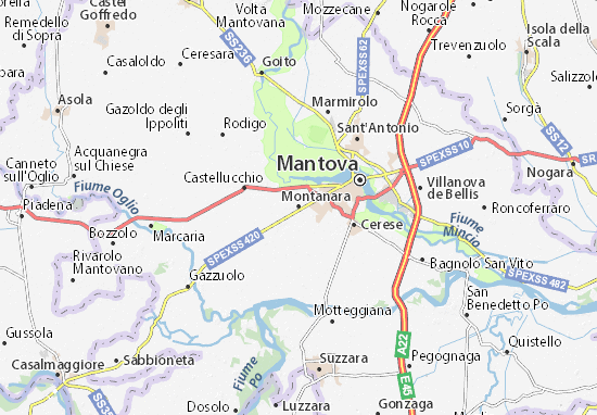 Karte Stadtplan Montanara