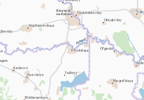 Kaart Plattegrond Troitskaya