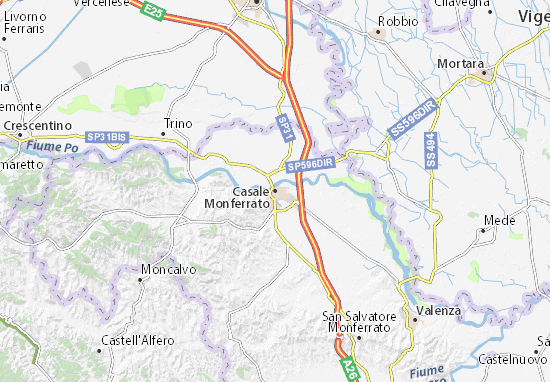 Kaart Plattegrond Casale Monferrato