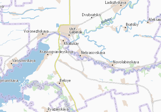 Karte Stadtplan Nekrasovskaya