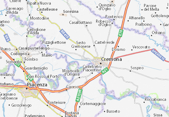 Karte Stadtplan Cava Tigozzi