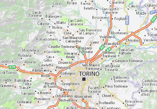 Kaart Plattegrond Borgaro Torinese