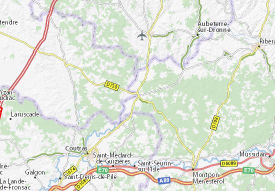 Karte Stadtplan La Roche-Chalais
