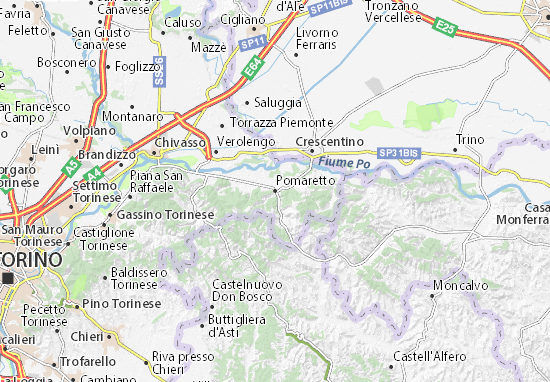 Karte Stadtplan Pomaretto
