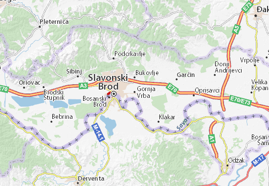 Karte Stadtplan Gornja Vrba