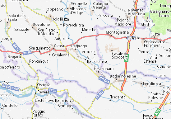 Kaart Plattegrond Villa Bartolomea