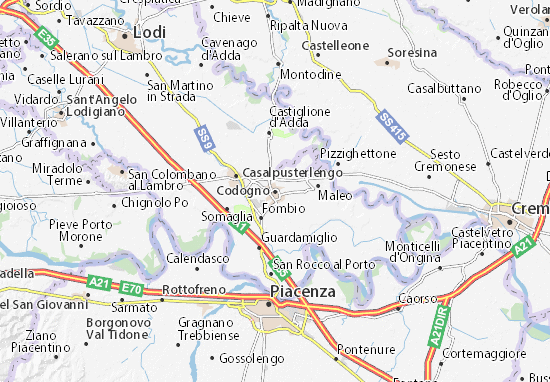 Karte Stadtplan Codogno