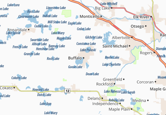 Kaart Plattegrond Buffalo