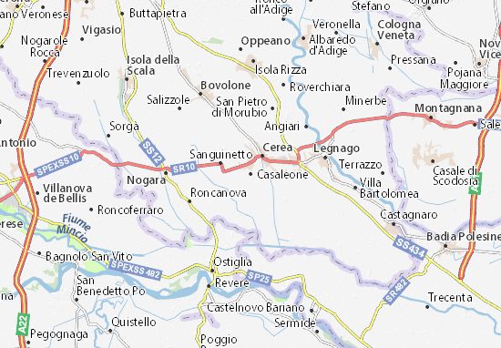 Kaart Plattegrond Casaleone