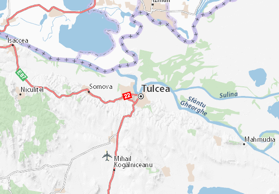 Kaart Plattegrond Tulcea