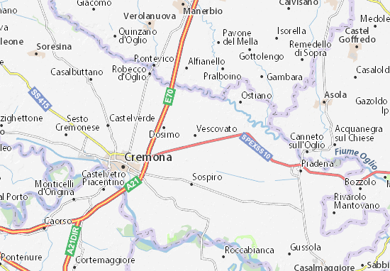 Karte Stadtplan Vescovato