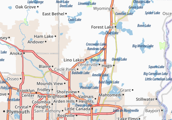 Kaart Plattegrond Lino Lakes
