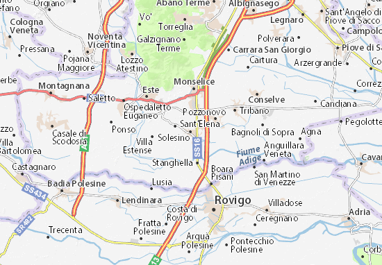 Karte Stadtplan Solesino