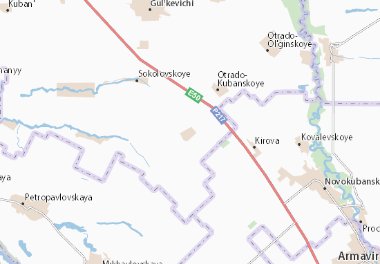 Kaart Plattegrond Tysyachnyy