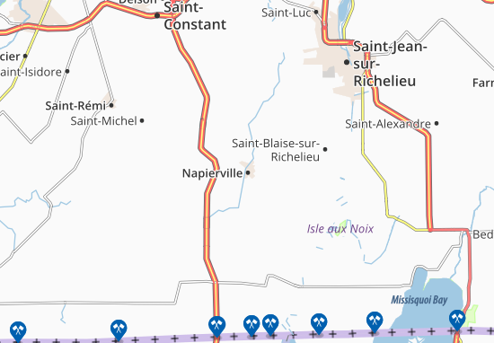 Mapa Napierville