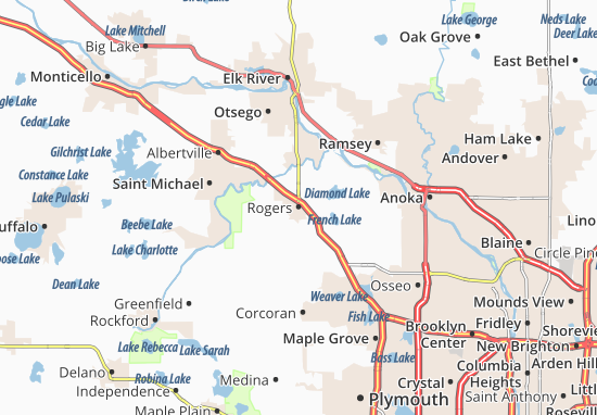 Karte Stadtplan Rogers