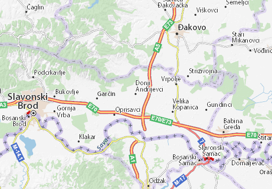 Karte Stadtplan Donji Andrijevci