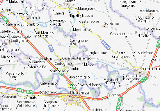 Kaart Plattegrond Cavacurta