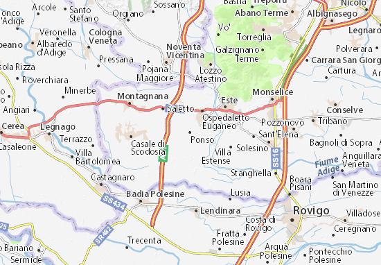 Karte Stadtplan Ponso