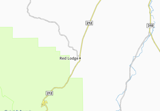 Karte Stadtplan Red Lodge