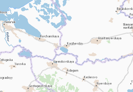 Karte Stadtplan Korzhevskiy