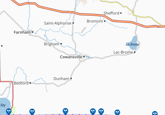 Karte Stadtplan Cowansville