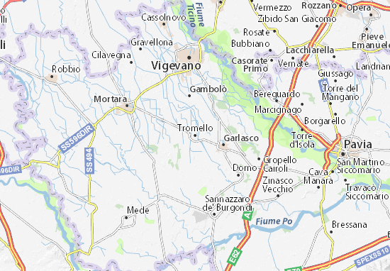 Karte Stadtplan Tromello