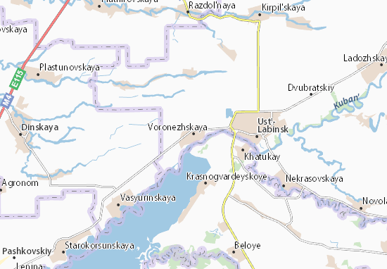 Kaart Plattegrond Voronezhskaya