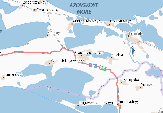Kaart Plattegrond Starotitarovskaya