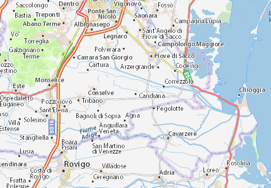 Karte Stadtplan Candiana