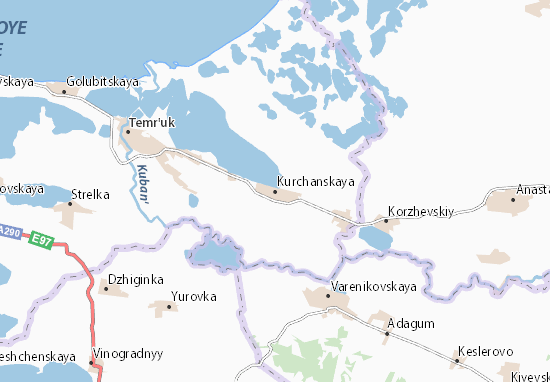 Kaart Plattegrond Kurchanskaya