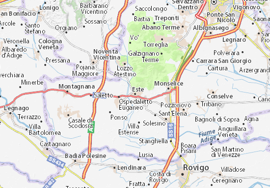 Karte Stadtplan Este