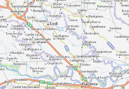Karte Stadtplan Secugnago