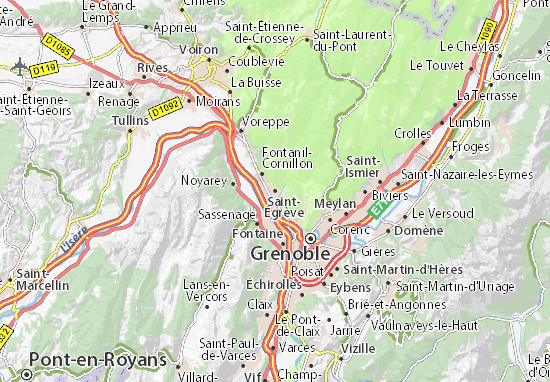 Kaart Plattegrond Saint-Égrève