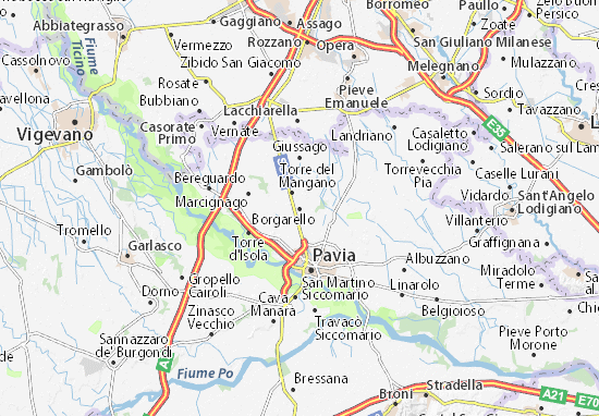 Borgarello Map