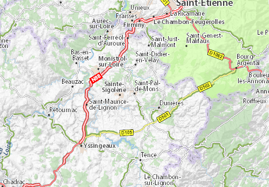 Kaart Plattegrond Saint-Pal-de-Mons