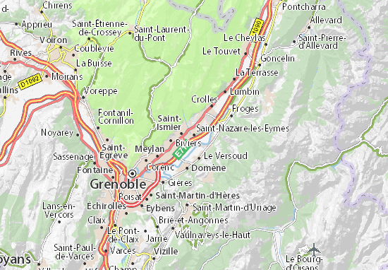 Kaart Plattegrond Saint-Nazaire-les-Eymes
