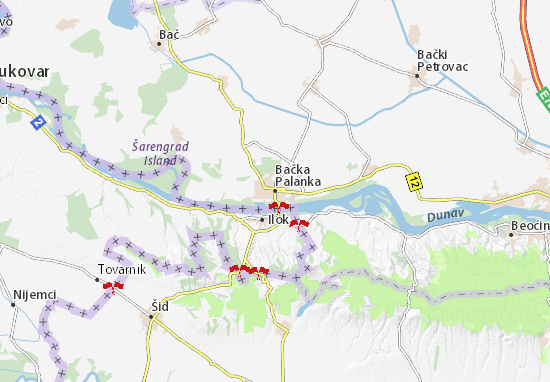 Karte Stadtplan Bačka Palanka