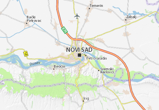 zabalj mapa Map of Novi Sad   Michelin Novi Sad map   ViaMichelin zabalj mapa