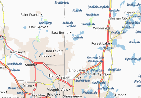 Karte Stadtplan Ham Lake